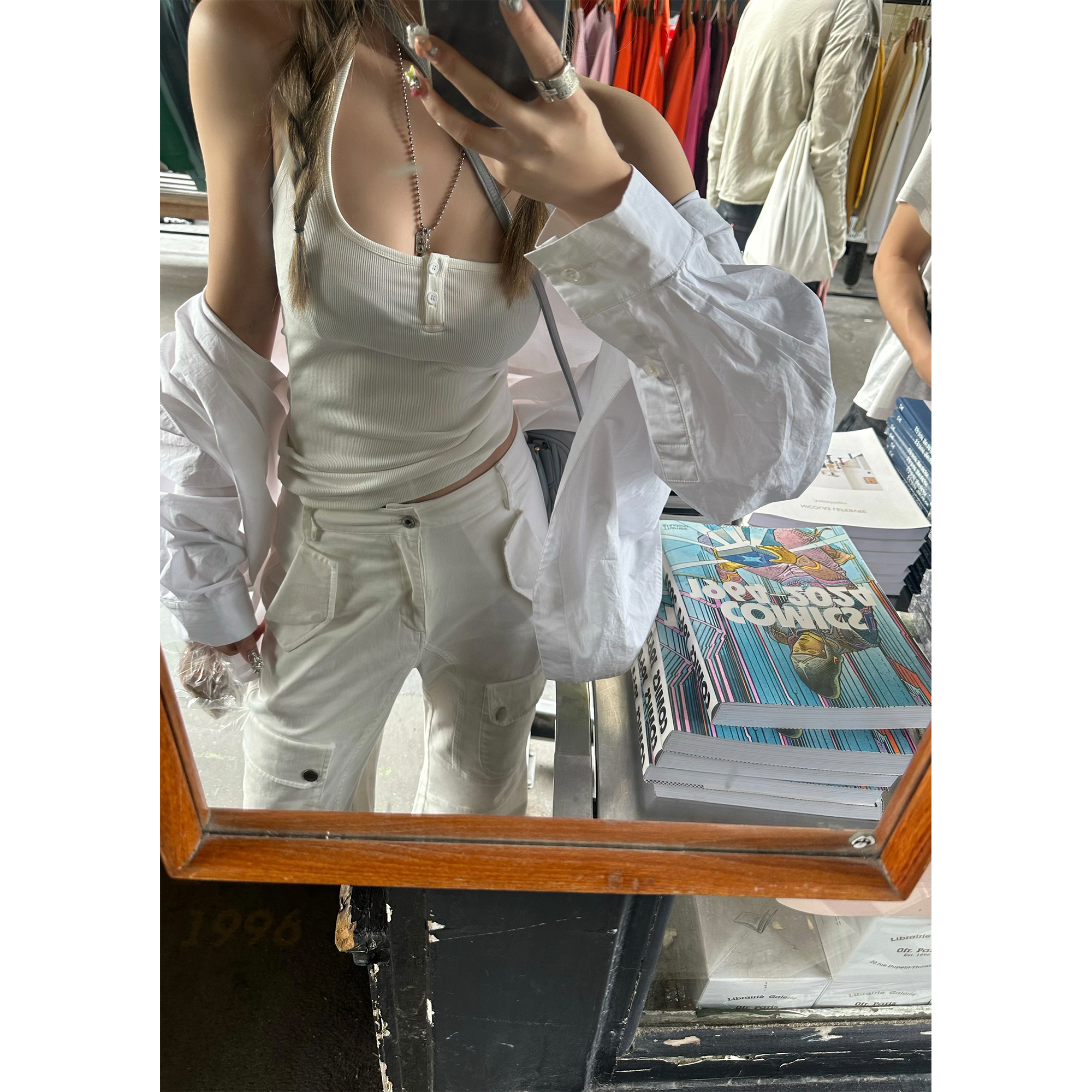 XinleiLin三色两穿挂脖T恤