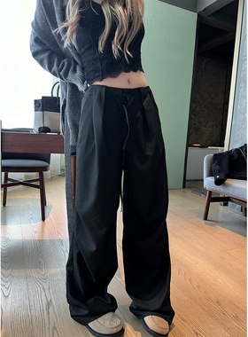 Xinlei Lin 松弛律动 西装阔腿裤伞兵裤垂感宽松休闲裤长裤