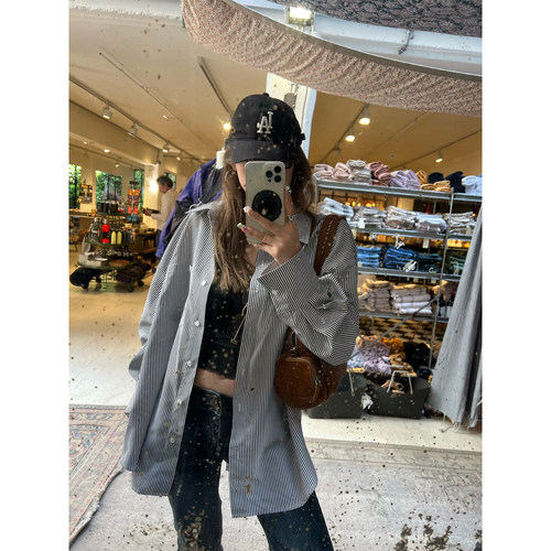 XinleiLin白色后背细节衬衫