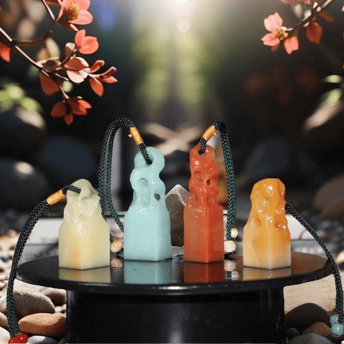 孤品老挝寿山芙蓉考级小印章