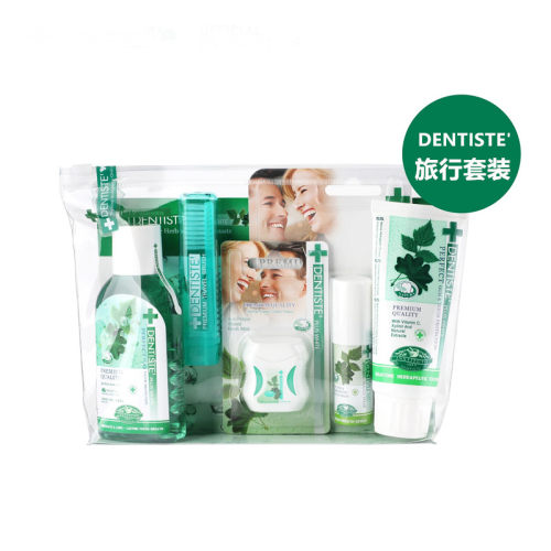 泰国DENTISTE丹师特牙膏牙刷牙线口气清新喷雾漱口水便携旅行套装