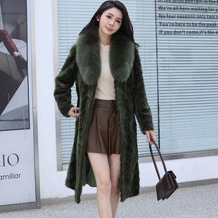 水貂毛 貂皮大衣女真貂狐狸修身 2025新款 貂皮皮草外套 长款 大码