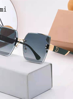 Fashion Luxury Brand Rimless Women Sunglasses For Men Vintag