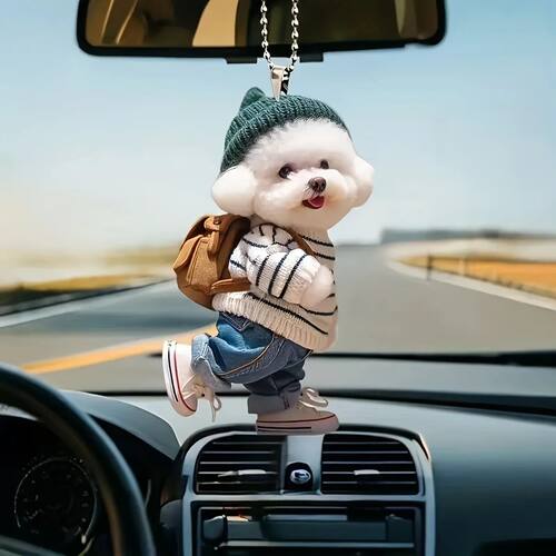 1/3PCS Acrylic Dog Backpack Pendant Car Hanging Decoration C