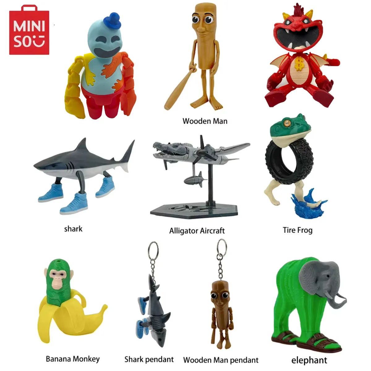 MINISO Shark Figurine Tralalero Tralala Funny Doll Tralalero