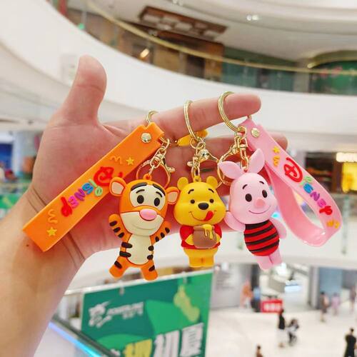 Disney Keychain Kawaii Winnie The Pooh Piglet Tigger Eeyore