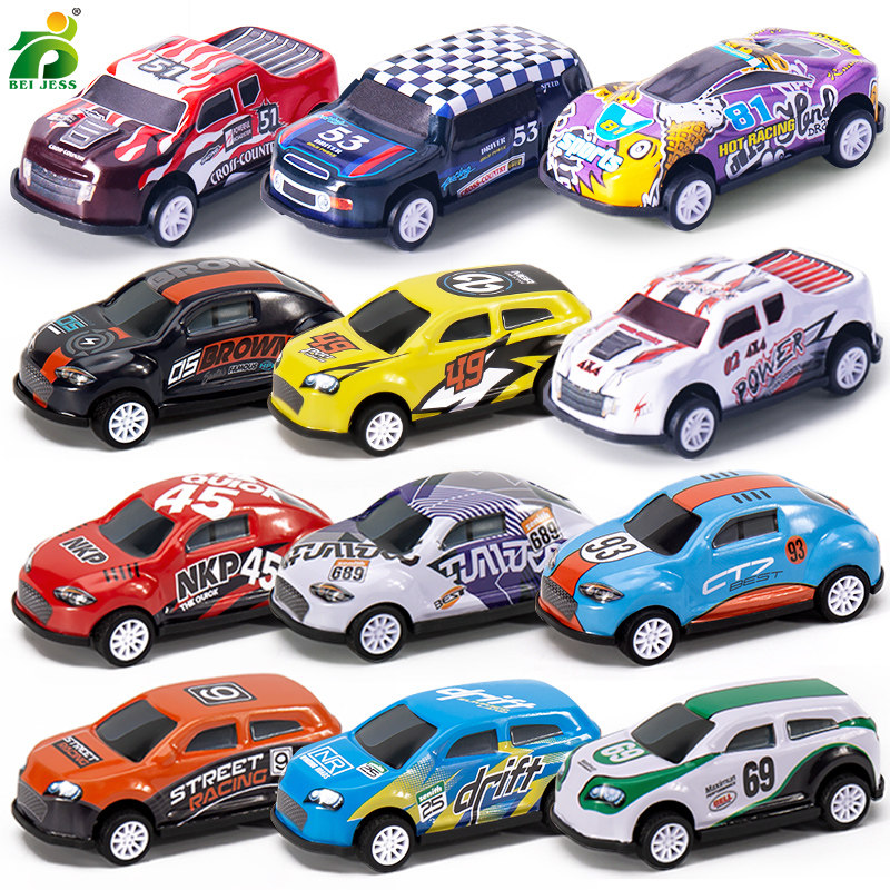 8pcs/set children's alloy car pull back 1/64 diecast kid