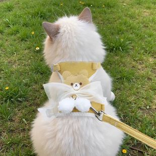 New Pet Traction Cat Leash Princess Lace Bowknot Pets Rope D