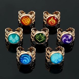 Elegant Impact Rings Genshin Luminous God Eye Adjustable