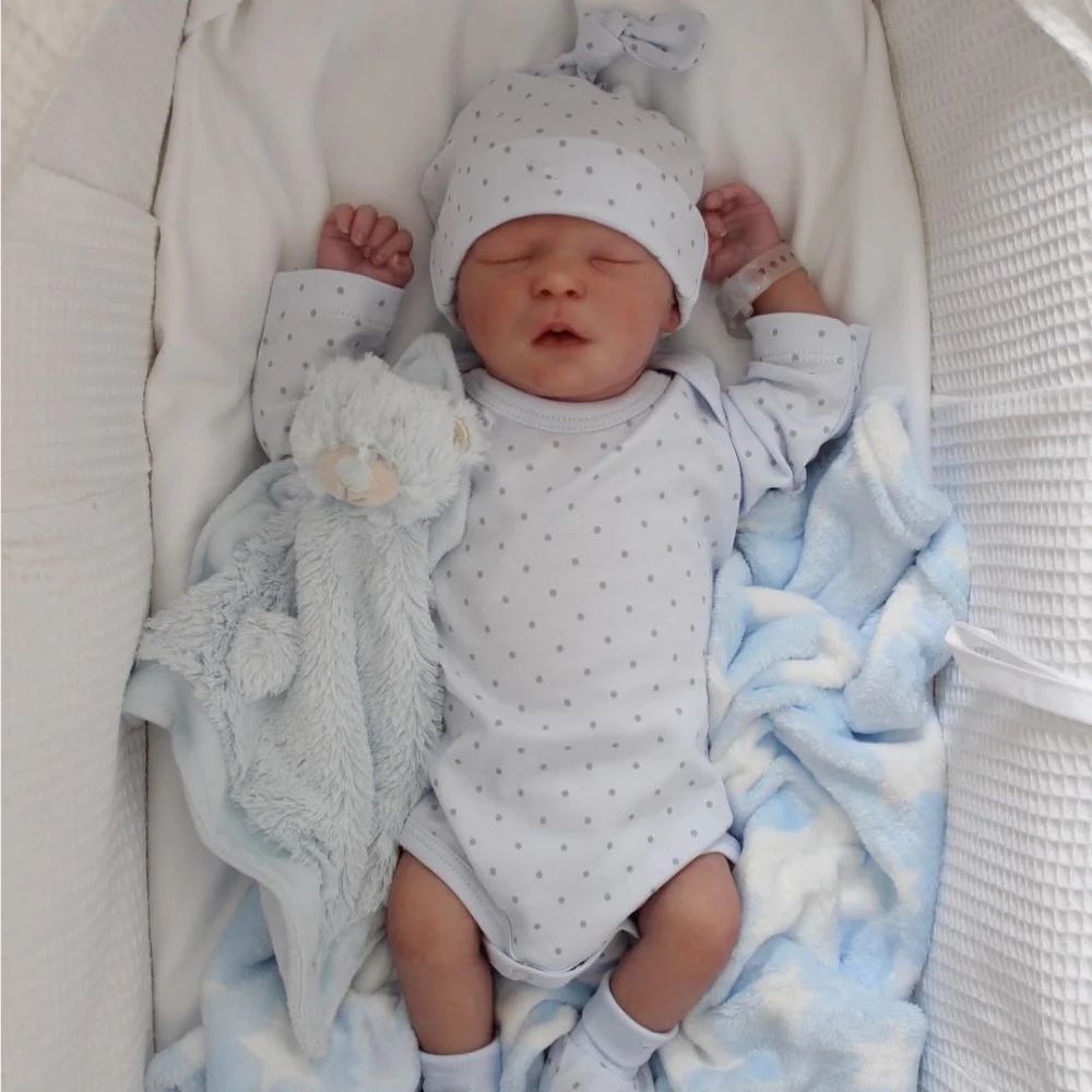 43CM Reborn Baby Doll Silicone Vinyl Cloth Preemie Doll Alre