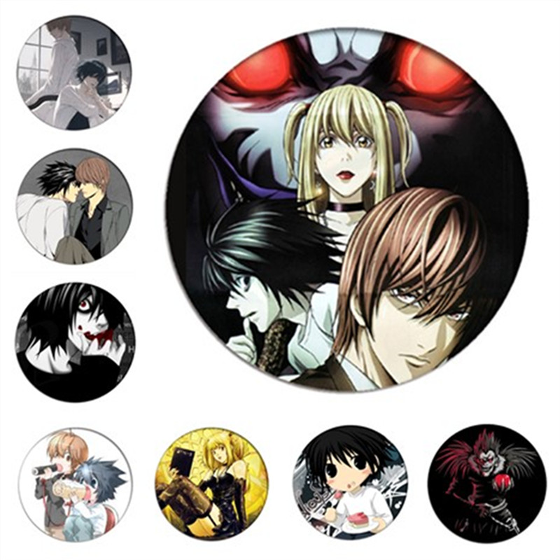 58mm anime death note icon l·lawliet killer yagami light co