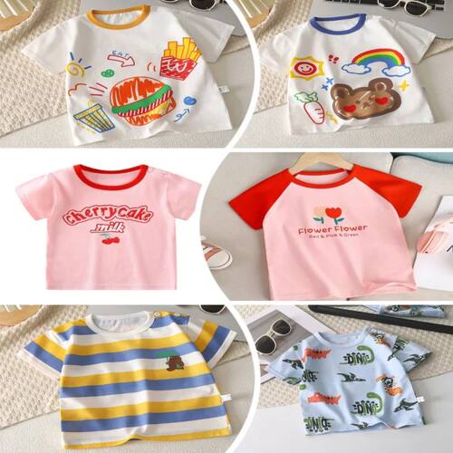 Children's Short Sleeved T-shirt Made Of Pure Cotton New Sty