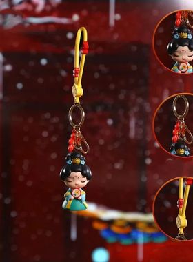 Fashion Silicone Rubber Chinese Style Keychain Bag Hanging O