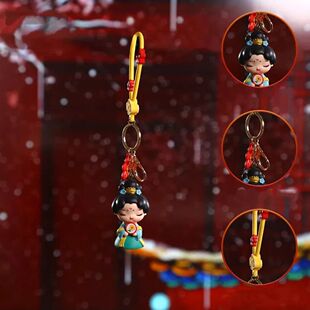 Fashion Silicone Rubber Chinese Style Keychain Bag Hanging O