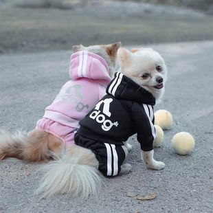 Pet Dog Letters Legged Jumpsuit Adidog Puppy Four Hoodie