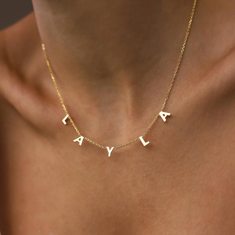 customized stainless steel name necklace custom personalized