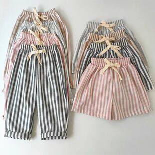 with High Cotton and Casual Pants Boys Striped Hemp Retro