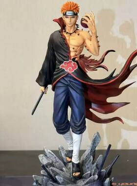 23cm/9-inch anime figurine, Naruto Pain puppet, PVC statue f