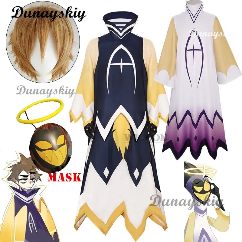 Hazzbin Adam Cosplay Anime Hotel wig Clothes Cosplay Costume