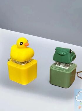 Funny Croaking Frog Duck Keychain Rechargeable Keyboard Fidg