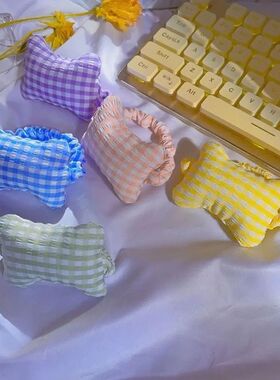 4Pcs/Set Ergonomic Mouse Wrist Rest Pad Cute Plaid Keyboard