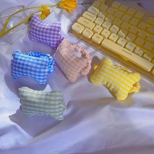 4Pcs/Set Ergonomic Mouse Wrist Rest Pad Cute Plaid Keyboard