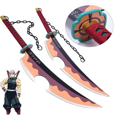 Devil Hunter Sword 82cm Uzui Tengen Nichirin blade Wood Jian