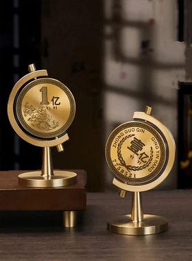 Brass 100 Million Small Target Spinning Stress Relief Deskto