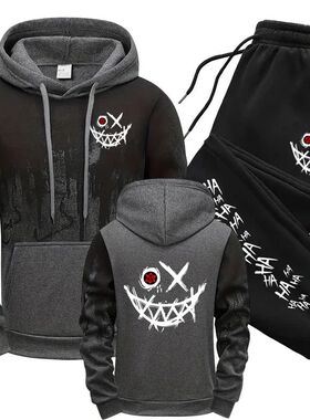 2025 Urban Fashion Hoodies Sportswear Men's Set Hooded Sweat