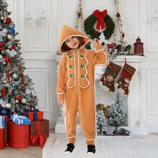 Christmas Onesie Costume for Kids Gingerbread Man/Santa/Gree