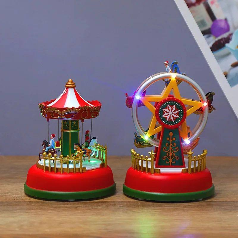 Christmas Music Glowing Carousel Ferris Wheel Christmas Tree
