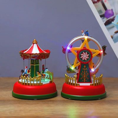 Christmas Music Glowing Carousel Ferris Wheel Christmas Tree