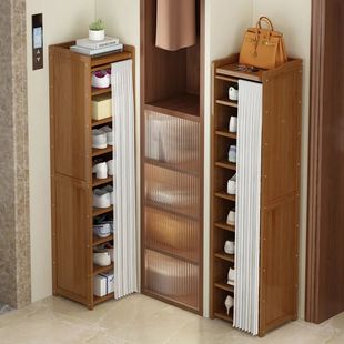 Dust-proof shoe rack Narrow door Household simple entry door