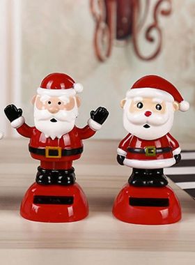 New Arrival Christmas Car Ornament Solar Ornament Bobblehead