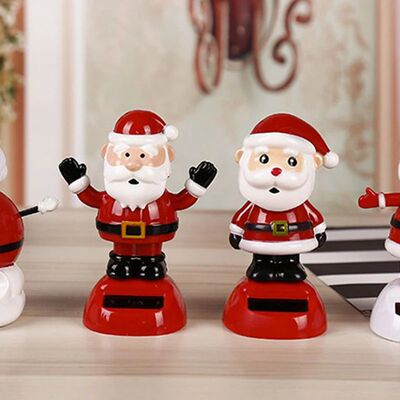 New Arrival Christmas Car Ornament Solar Ornament Bobblehead