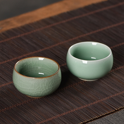 龙泉青瓷主人杯品茗杯茶具茶配件