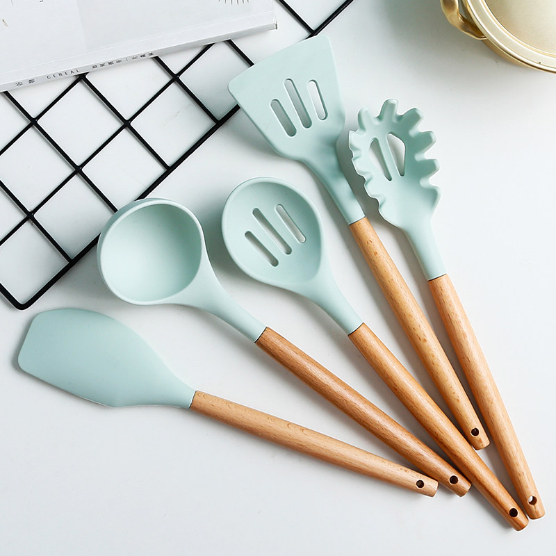 硅胶铲锅铲家用炒菜铲子不粘锅专用勺汤勺厨具套装不伤锅漏勺炒勺