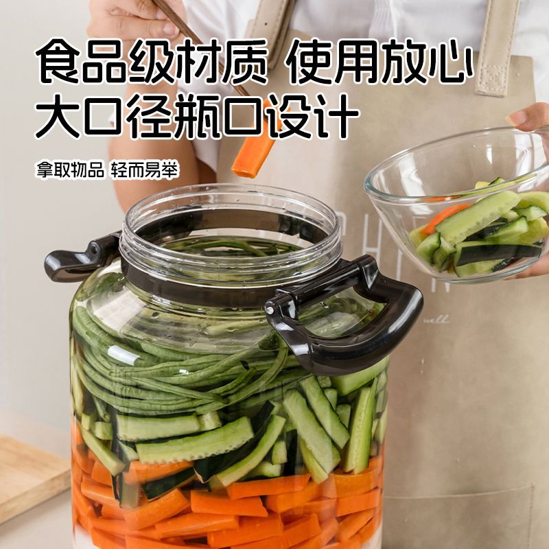 食品级大容量密封卡扣泡菜罐