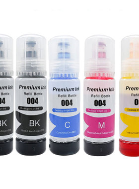 适用爱普生epsonL3153打印机墨水墨仓004补充装L3151 L3156 L3158