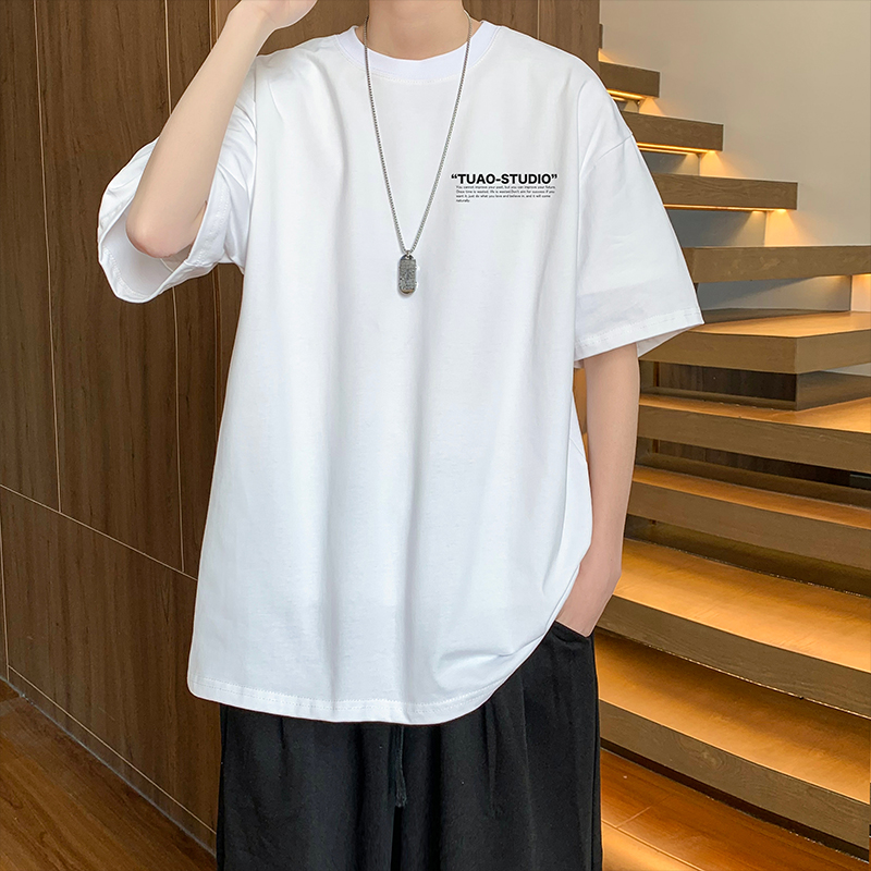 休闲潮牌潮流宽松男生夏天体恤