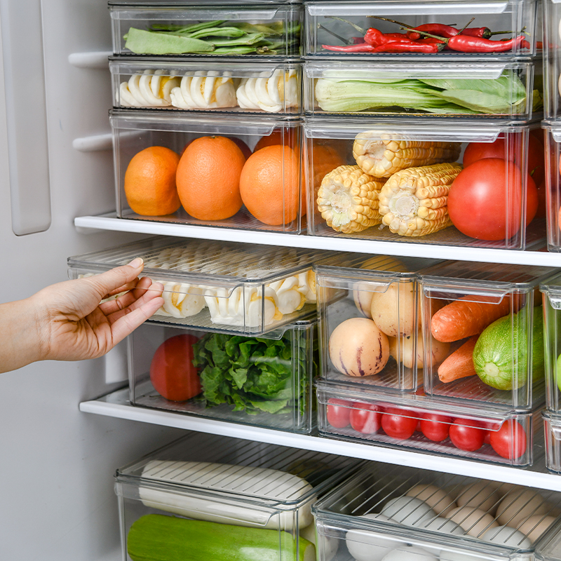双庆家居厨房整理分格冰箱收纳盒