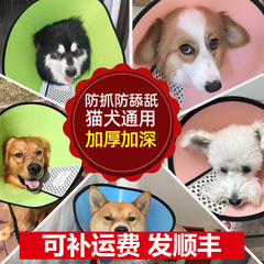 伊丽莎白圈加深大型犬狗狗宠物头套猫咪防舔咬绝育伊莉头罩圈加长