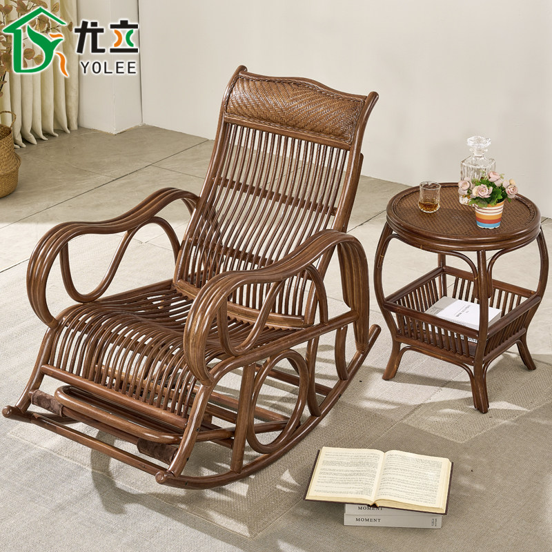 真藤编织摇摇椅藤椅靠背摇椅子凉椅阳台大人藤条躺椅家用太师椅,住宅家具,摇椅,淘宝优惠券,粉丝福利购,淘宝优惠卷