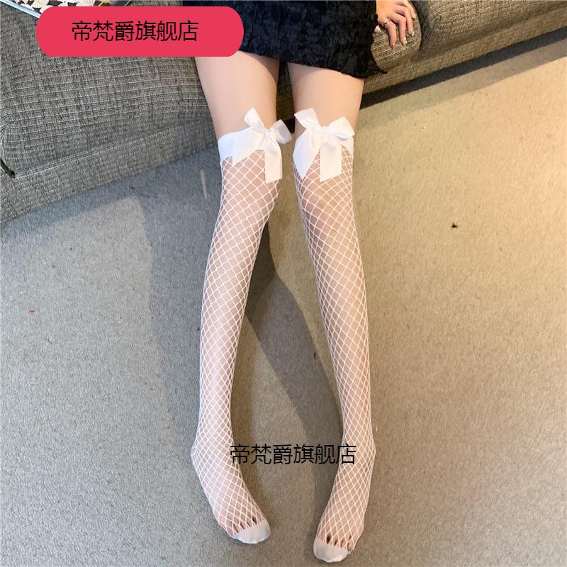 夏季薄款lolita花边袜子女透肉长筒辣妹jk学院风日系过膝袜