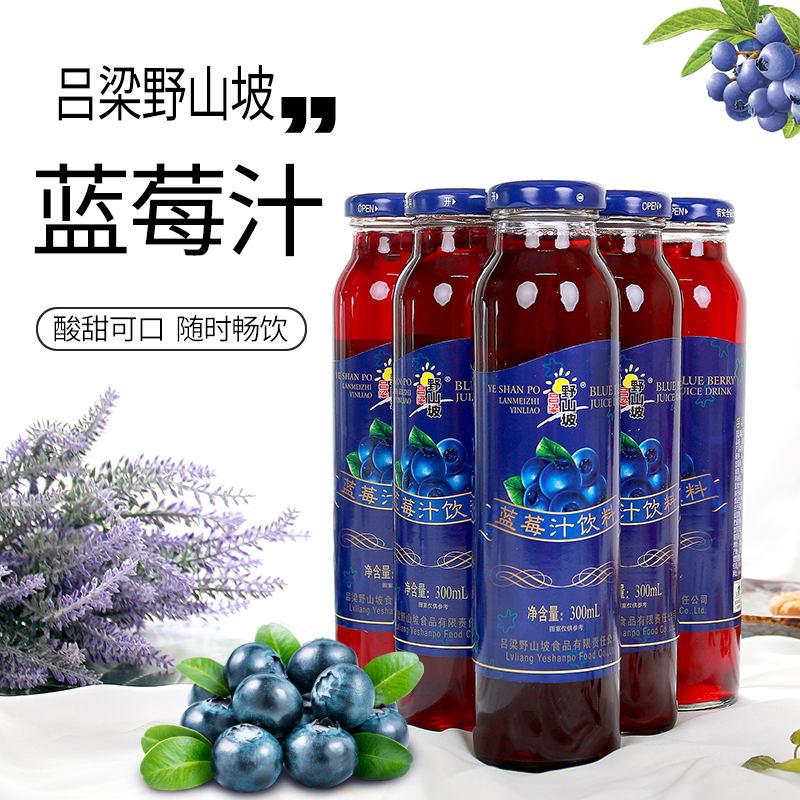 蓝莓汁吕梁野山坡50%山西特产