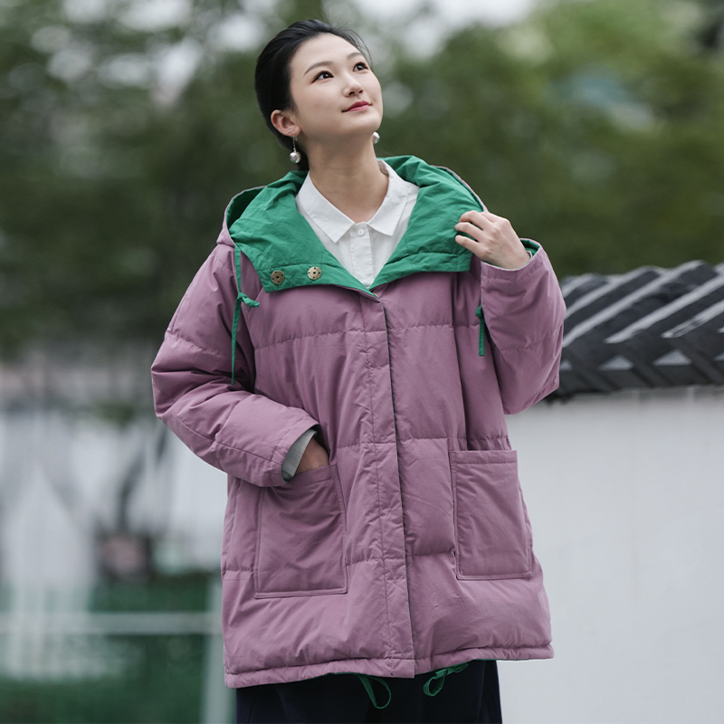 95白鹅绒防风保暖双面穿羽绒服