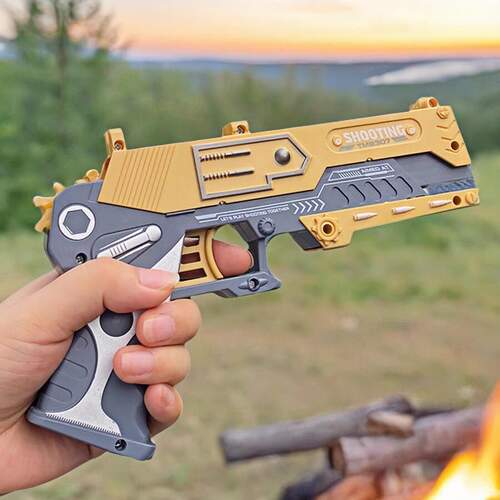 可折叠连发射威力超大橡皮筋枪