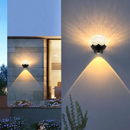 户外防水圆球壁灯射灯水纹壁灯