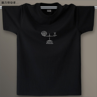 东部时间 原创设计短袖纯棉t恤男 程序员t恤 圆领短袖/脑力劳动者