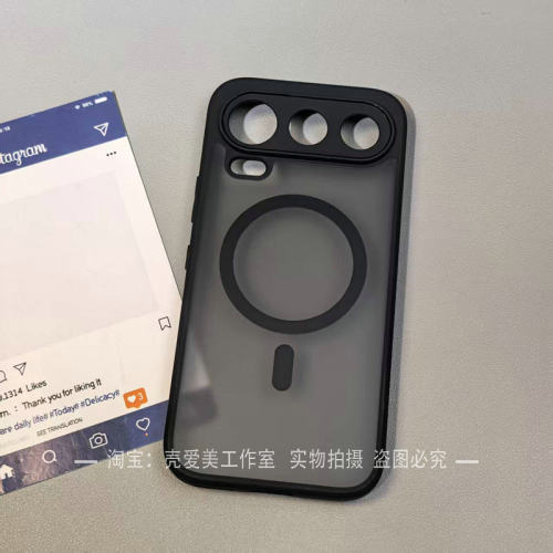 简约风适用于荣耀600pro手机壳磨砂黑500pro抗发黄高档商务400pro亚克力magic8pro保护套磁吸魔术7硬壳全包边